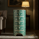 Handcrafted Floral Patterned Cylindrical Chest of Drawers | Luxury Handmade Chest of Drawer