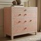 Handcrafted Pink Bone Inlay Drawer Chest | Luxury Handmade Chest of Drawer