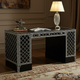 Elegant Black Inlaid Writing Desk | Luxury Handmade Desk