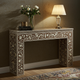 Handcrafted Bone Inlay Floral Console Table | Luxury Handmade Console