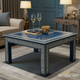 Elegant Blue Greek Key Coffee Table | Luxury Handmade Coffee Table