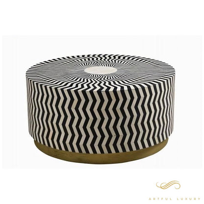 Bone Inlay Zig Zag Coffee Table | Luxury Handmade Coffee Table