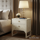 Elegant Contemporary White Wooden Nightstand | Luxury Handmade Bedside Table