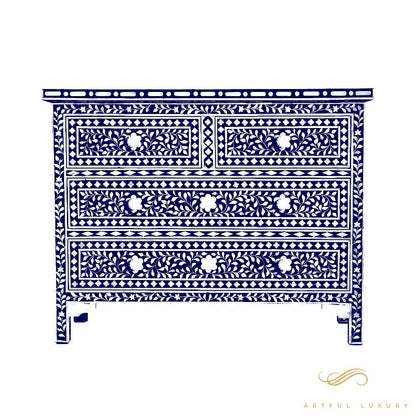 4 Drawer Dresser Mother of Pearl Inlay | Luxury Handmade Dresser