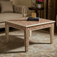 Handcrafted Floral Inlay Coffee Table | Luxury Handmade Coffee Table
