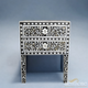 Mother of Pearl floral Dark Grey Bedside table | Luxury Handmade Bedside Table