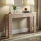 Handcrafted Floral Inlaid Console Table | Luxury Handmade Console