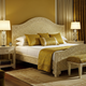 Luxury Ornate Ivory and Gold King Bed Set