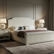 Luxury Patterned Upholstered King Bed with Nightstands