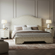 Elegant Patterned King Size Bed with Matching Nightstands