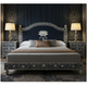 Luxury Hand-Painted Floral Bed with Matching Nightstands