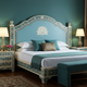 Luxury Hand-Painted Ornate Queen Bed with Matching Nightstands