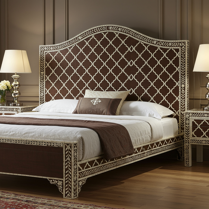 Luxury Handcrafted Patterned King Size Bed Frame