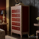 Classic Mahogany Chest of Drawers with Inlay Design | Luxury Handmade Tallboy