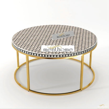 Home Decor Furniture Handmade Bone inlay Coffee Table | Luxury Handmade Coffee Table