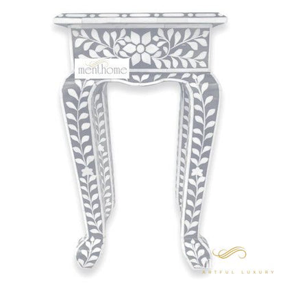 Modern Design Stool Handmade Bone Inlay | Luxury Handmade Stool