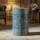 Blue and White Decorative Ceramic Stool | Luxury Handmade Stool