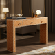 Modern Geometric Patterned Console Table with Three Drawers | Luxury Handmade Console