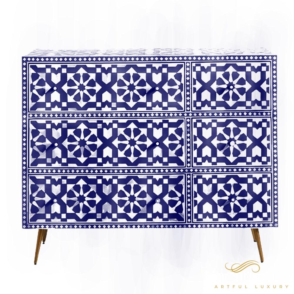 Moroccan Six Drawer Dresser | Luxury Handmade Dresser
