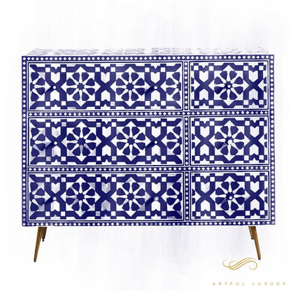 Moroccan Six Drawer Dresser | Luxury Handmade Dresser