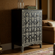 Black and White Floral Patterned Chest of Drawers | Luxury Handmade Tallboy