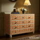 Handcrafted Floral Bone Inlay Dresser Chest | Luxury Handmade Dresser