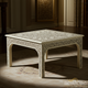 Intricately Carved Bone Inlay Square Coffee Table | Luxury Handmade Coffee Table