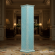 Decorative Turquoise Blue Storage Cabinet with Inlay Design | Luxury Handmade Tallboy