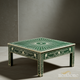 Elegant Green Floral Inlay Coffee Table | Luxury Handmade Coffee Table