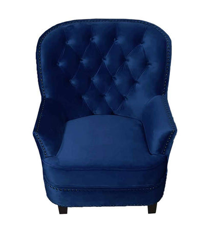 Lounge Chair in Sapphire Blue Colour,