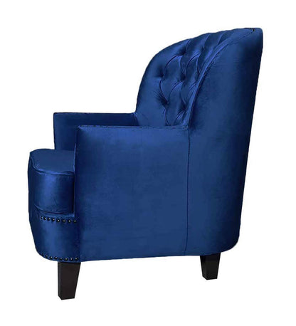 Lounge Chair in Sapphire Blue Colour,