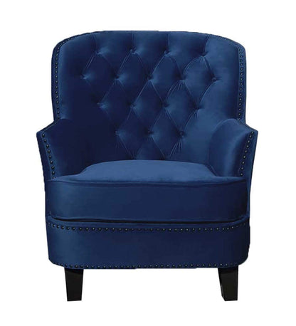 Lounge Chair in Sapphire Blue Colour,