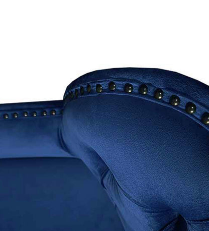 Lounge Chair in Sapphire Blue Colour,