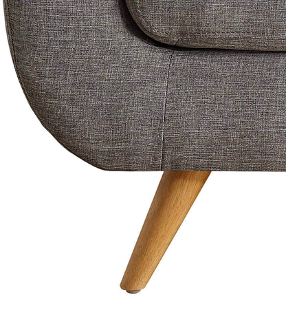 Fabric Lounge Chair in Grey Colour,