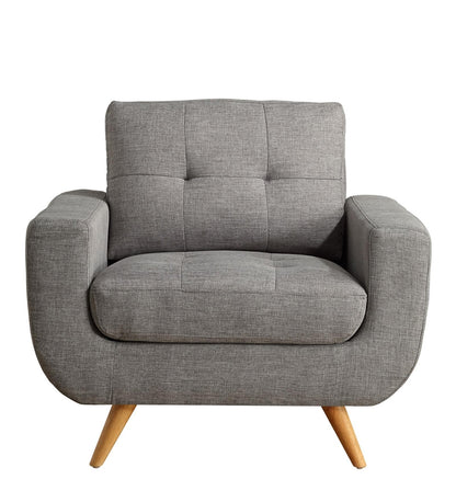 Fabric Lounge Chair in Grey Colour,