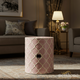 Elegant Pink Patterned Ceramic Garden Stool | Luxury Handmade Stool