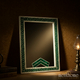 Decorative Green Mosaic Frame Wall Mirror | Luxury Handmade Mirror