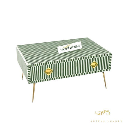 Handmade resin Inlay Modern Striped Pattern Coffee Table | Luxury Handmade Coffee Table