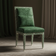 Inlay Chair with Emerald Velvet Upholstery | Luxury Handmade Chair