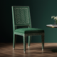 Inlay Chair in Emerald Green Velvet | Luxury Handmade Chair