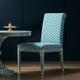Inlay Blue Chevron Upholstered Chair | Luxury Handmade Chair
