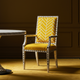 Inlay Chair with Yellow Cushion | Luxury Handmade Chair