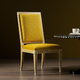 Inlay Chair with Yellow Upholstery | Luxury Handmade Chair