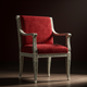 Inlay Classic Red Velvet Armchair | Luxury Handmade Chair