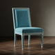 Inlay Chair with Luxurious Blue Upholstery | Luxury Handmade Chair