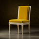 Inlay Yellow Upholstered Dining Chair | Luxury Handmade Chair
