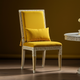 Inlay Chair with Vibrant Yellow Upholstery | Luxury Handmade Chair