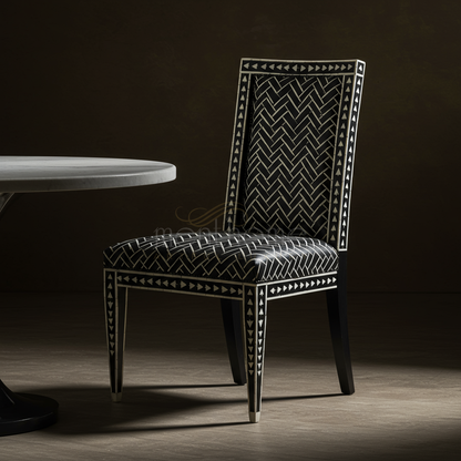 Luxury Inlay Patterned Dining Chair | Luxury Handmade Chair