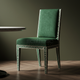 Inlay Chair with Green Upholstery | Luxury Handmade Chair