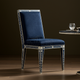 Inlay Chair with Navy Upholstery | Luxury Handmade Chair